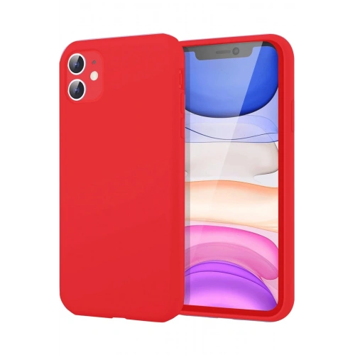 BFS  iPhone 11 Kılıf First Silikon - Kırmızı