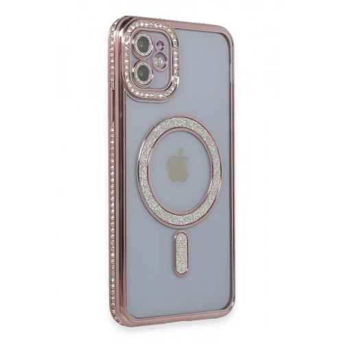 BFS  iPhone 11 Kılıf Joke Simli Magneticsafe Kılıf - Pembe