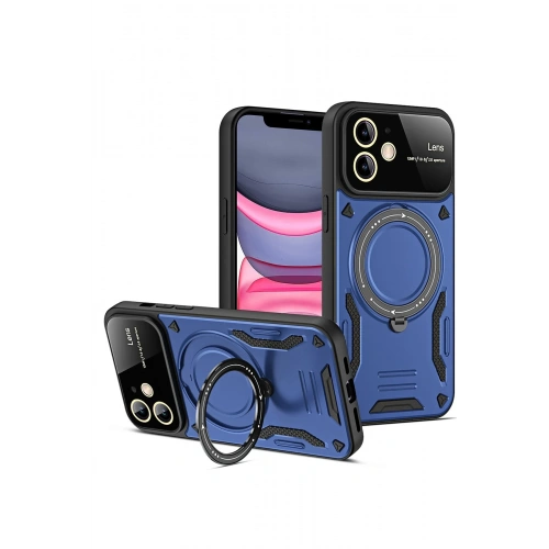 BFS  iPhone 11 Kılıf Joy Lens Standlı Kapak - Lacivert