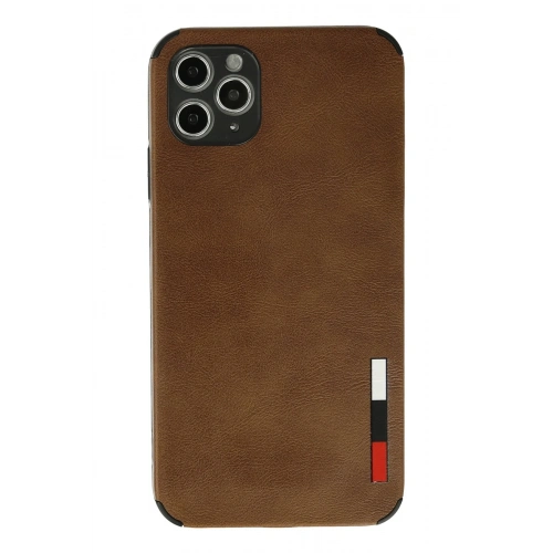 BFS  iPhone 11 Pro Max Kılıf Loop Deri Silikon - Kahverengi