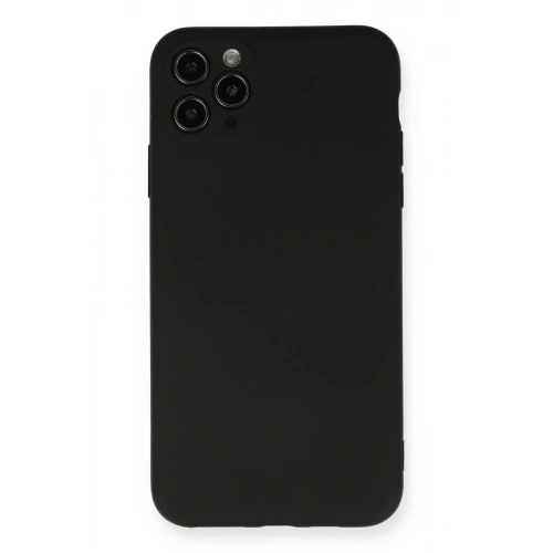 BFS  iPhone 11 Pro Max Kılıf Nano içi Kadife Silikon - Siyah