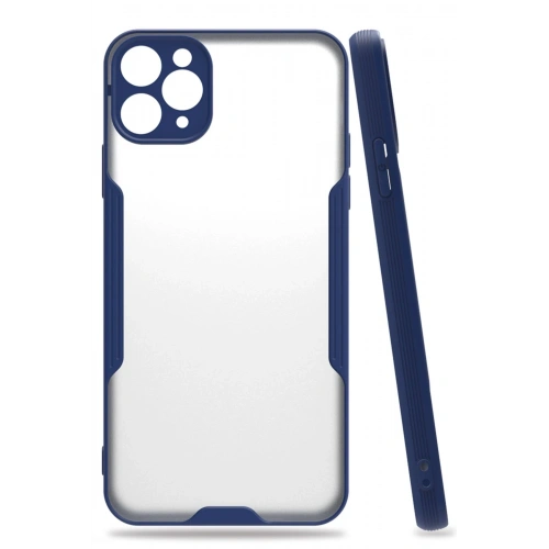 BFS  iPhone 11 Pro Max Kılıf Platin Silikon - Lacivert