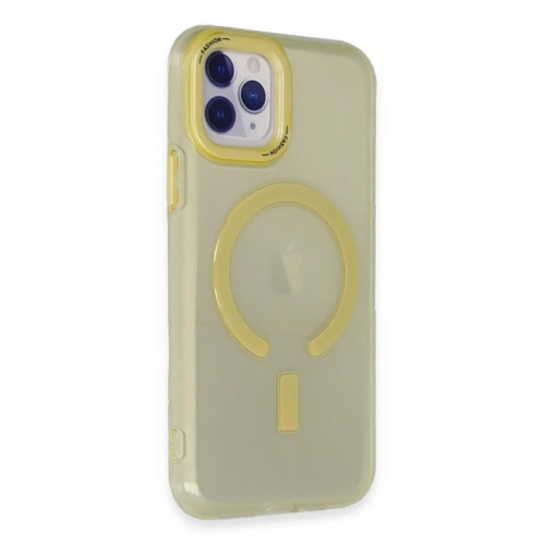 BFS  iPhone 11 Pro Max Kılıf Troy Magsafe Kapak - Sarı