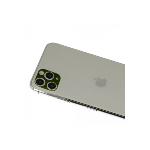 BFS  iPhone 11 Pro Max Rainbow Kamera Lens Koruma Cam - Yeşil