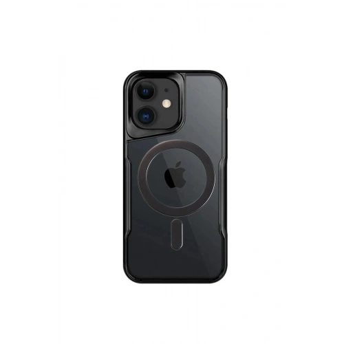 BFS  iPhone 12 Kılıf Boyi Magsafe Silikon Kapak - Siyah