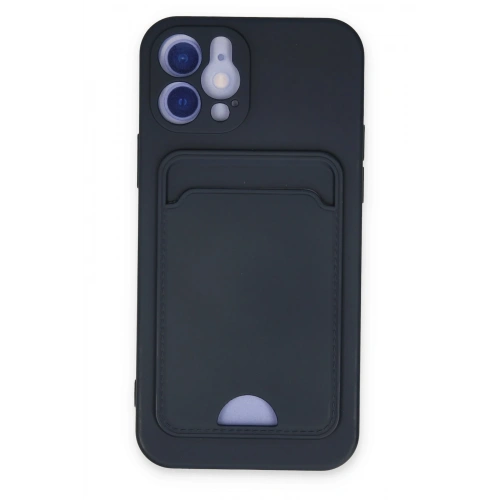 BFS  iPhone 12 Kılıf Kelvin Kartvizitli Silikon - Lacivert