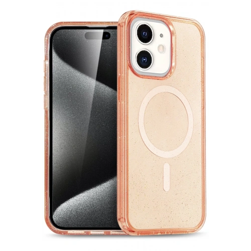 BFS  iPhone 12 Kılıf Star Magsafe Kapak - Turuncu