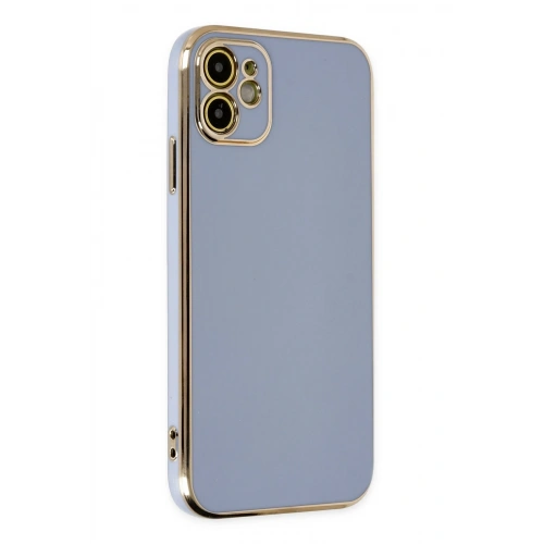 BFS  iPhone 12 Kılıf Volet Silikon - Mavi