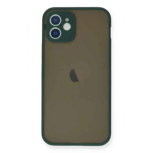 BFS  iPhone 12 Mini Kılıf Montreal Silikon Kapak - Yeşil