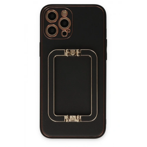 BFS  iPhone 12 Pro Kılıf Coco Elit Kapak - Siyah