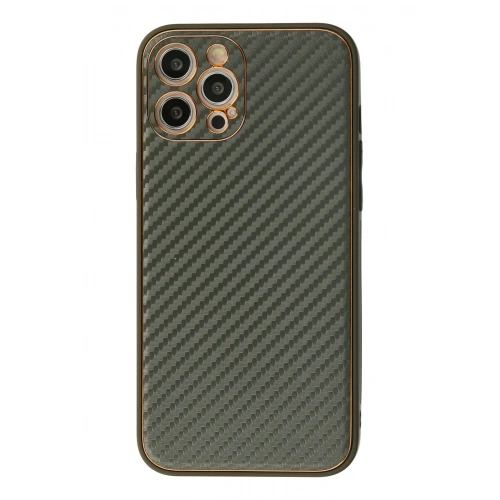 BFS  iPhone 12 Pro Kılıf Coco Karbon Silikon - Füme