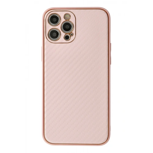 BFS  iPhone 12 Pro Kılıf Coco Karbon Silikon - Pembe