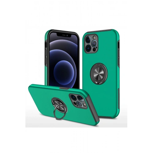 BFS  iPhone 12 Pro Kılıf Elit Yüzüklü Kapak - Yeşil