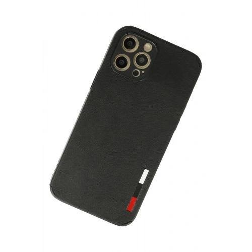 BFS  iPhone 12 Pro Kılıf Loop Deri Silikon - Siyah