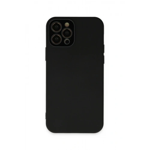 BFS  iPhone 12 Pro Max Kılıf Lansman Glass Kapak - Siyah