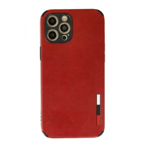 BFS  iPhone 12 Pro Max Kılıf Loop Deri Silikon - Kırmızı