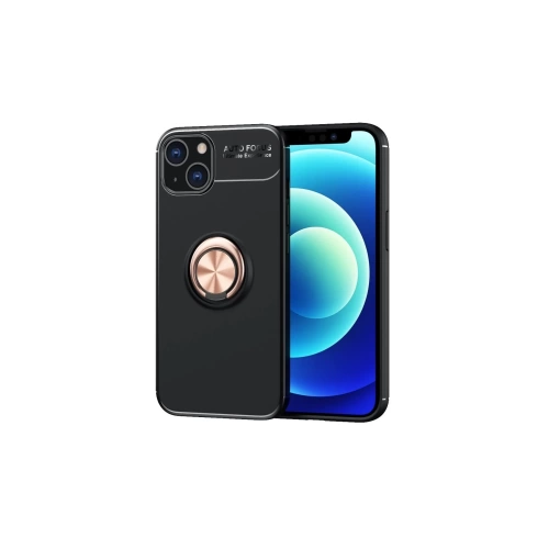 BFS iPhone 13 Kılıf Range Yüzüklü Silikon - Siyah-Gold