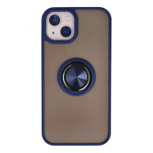 BFS iPhone 13 Mini Kılıf Montreal Yüzüklü Silikon Kapak - Lacivert