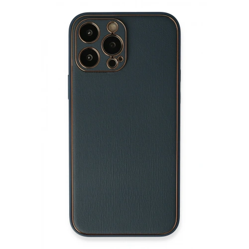 BFS  iPhone 13 Pro Kılıf Coco Deri Silikon Kapak - Mavi