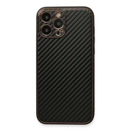 BFS  iPhone 13 Pro Kılıf Coco Karbon Silikon - Siyah