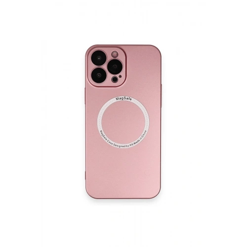 BFS  iPhone 13 Pro Kılıf Jack Magneticsafe Lens Silikon - Rose Gold
