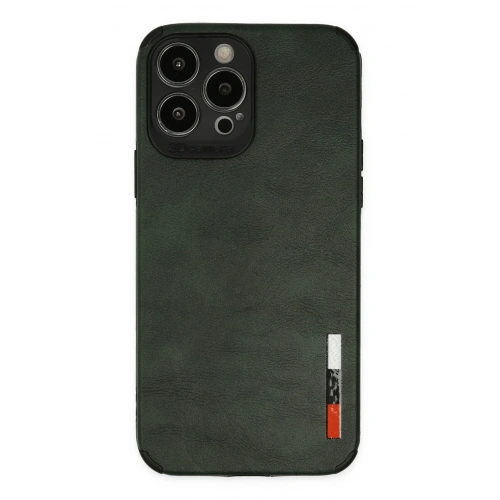 BFS  iPhone 13 Pro Kılıf Loop Deri Silikon - Yeşil