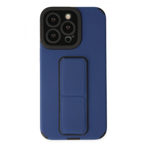 BFS  iPhone 13 Pro Kılıf Mega Standlı Silikon - Mavi