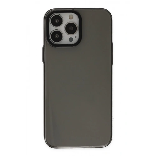 BFS  iPhone 13 Pro Max Kılıf Anka PC Sert Metal Kapak - Siyah