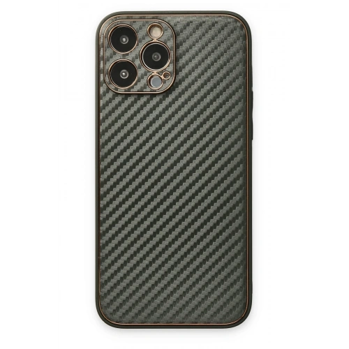 BFS  iPhone 13 Pro Max Kılıf Coco Karbon Silikon - Füme