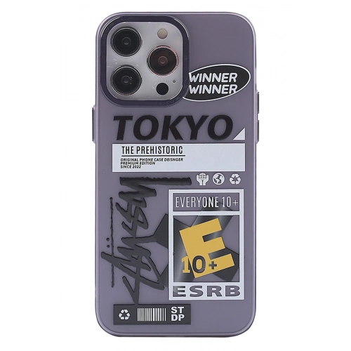 BFS  iPhone 13 Pro Max Kılıf  Desenli Kapak -  Mor - 2