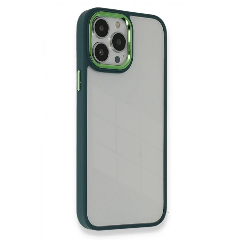 BFS  iPhone 13 Pro Max Kılıf Dora Kapak - Haki Yeşil