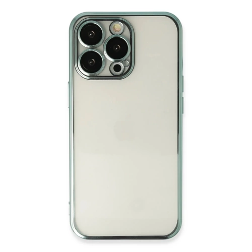 BFS iPhone 13 Pro Max Kılıf Lensli Silikon - Yeşil