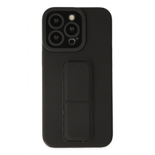 BFS  iPhone 13 Pro Max Kılıf Mega Standlı Silikon - Siyah