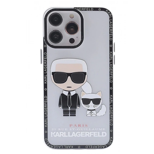 BFS iPhone 13 Pro Max Kılıf Prada Desenli Kapak - Prada Şeffaf - 1