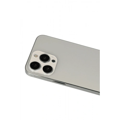 BFS  iPhone 13 Pro Max Rainbow Kamera Lens Koruma Cam - Beyaz