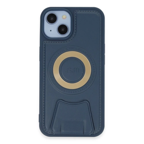 BFS iPhone 14 Kılıf Merkür Magneticsafe Standlı Kapak - Lacivert