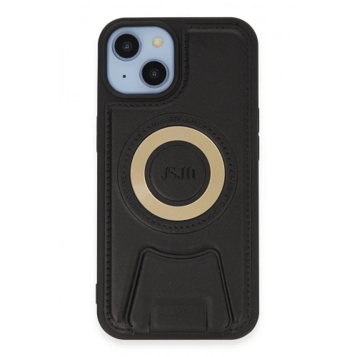 BFS iPhone 14 Kılıf Merkür Magneticsafe Standlı Kapak - Siyah