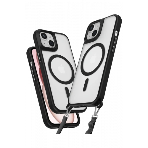 BFS  iPhone 15 Kılıf Enka Magsafe Silikon Kılıf - Siyah