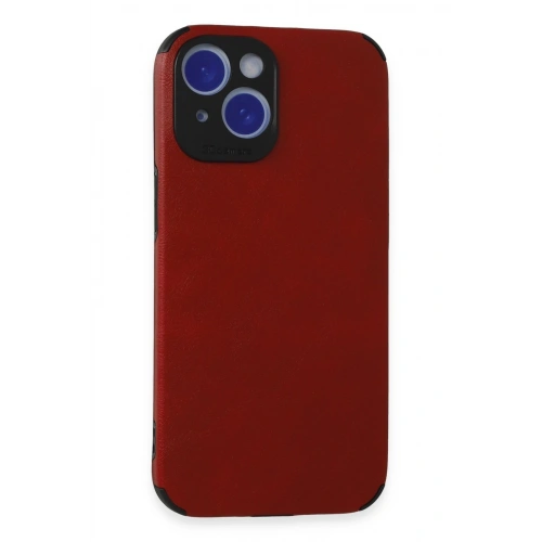 BFS  iPhone 15 Kılıf Loop Deri Silikon - Kırmızı