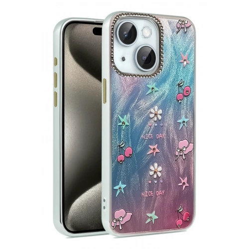 BFS  iPhone 15 Plus Kılıf Blade Aynalı Desenli Kapak - Desen 4