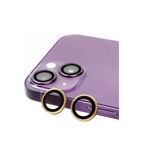 BFS  iPhone 15 Plus Raze Metal Kamera Lens - Sarı
