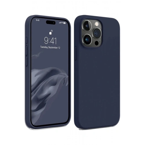 BFS  iPhone 15 Pro Kılıf First Silikon - Lacivert