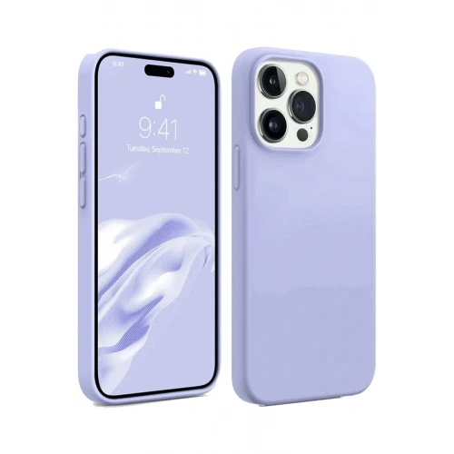 BFS  iPhone 15 Pro Kılıf First Silikon - Lila