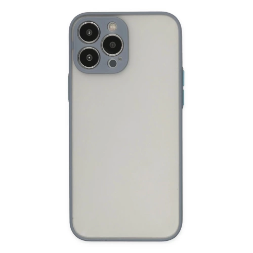 BFS iPhone 15 Pro Kılıf Montreal Silikon Kapak - Gri