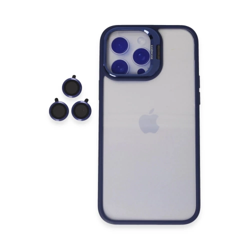 BFS iPhone 15 Pro Kılıf Roblox Lens Standlı Kapak - Lacivert