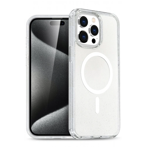 BFS  iPhone 15 Pro Kılıf Star Magsafe Kapak - Şeffaf
