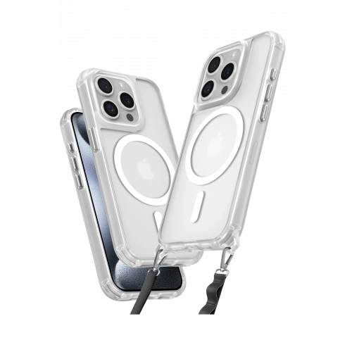 BFS  iPhone 15 Pro Max Kılıf Enka Magsafe Silikon Kılıf - Şeffaf