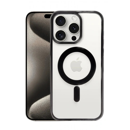 BFS  iPhone 15 Pro Max Kılıf Erozi Magsafe Kapak - Siyah