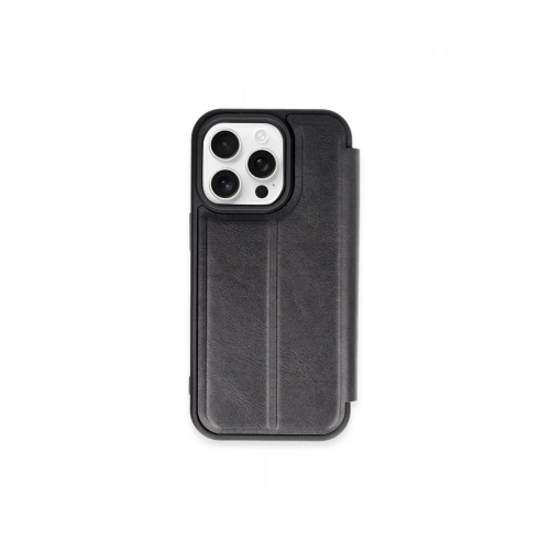 BFS  iPhone 15 Pro Max Kılıf Flip Cover - Siyah