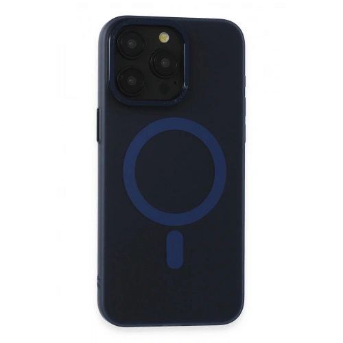 BFS  iPhone 15 Pro Max Kılıf Lodos Magneticsafe Mat Kapak - Mavi